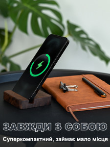 Подставка-держатель для телефона и планшета TESLYAR компактная настольная из дерева Коричневая
