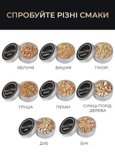Набор бармена для создания дыма в коктейлях 8 вкусов с газовой горелкой и аксессуарами 25х15х6 см Черно-серебристый