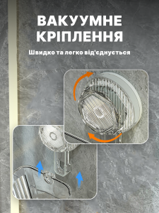 Полка-органайзер для ванной или душевой на присоске маленькая Пластик 9.5х9.5х9.5 см Прозрачно-темная