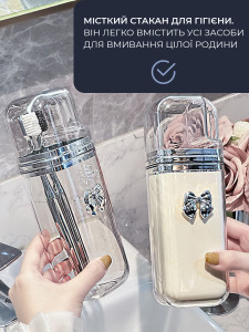 Чехол-подставка для зубных щеток пластиковый 21х7,4х6 см прозрачный