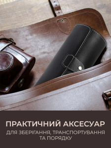 Тубус-футляр для хранения часов экокожа 19х9 см черный