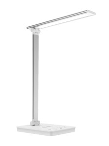Светодиодная настольная LED лампа аккумуляторная 5W для чтения, обучение с зарядкой для телефона Серая