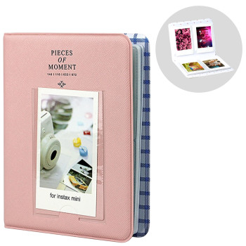 Фотоальбом FujiFilm INSTAX mini для 64 миттєвих фото екошкіра 11х13,5х1,5 см рожевий