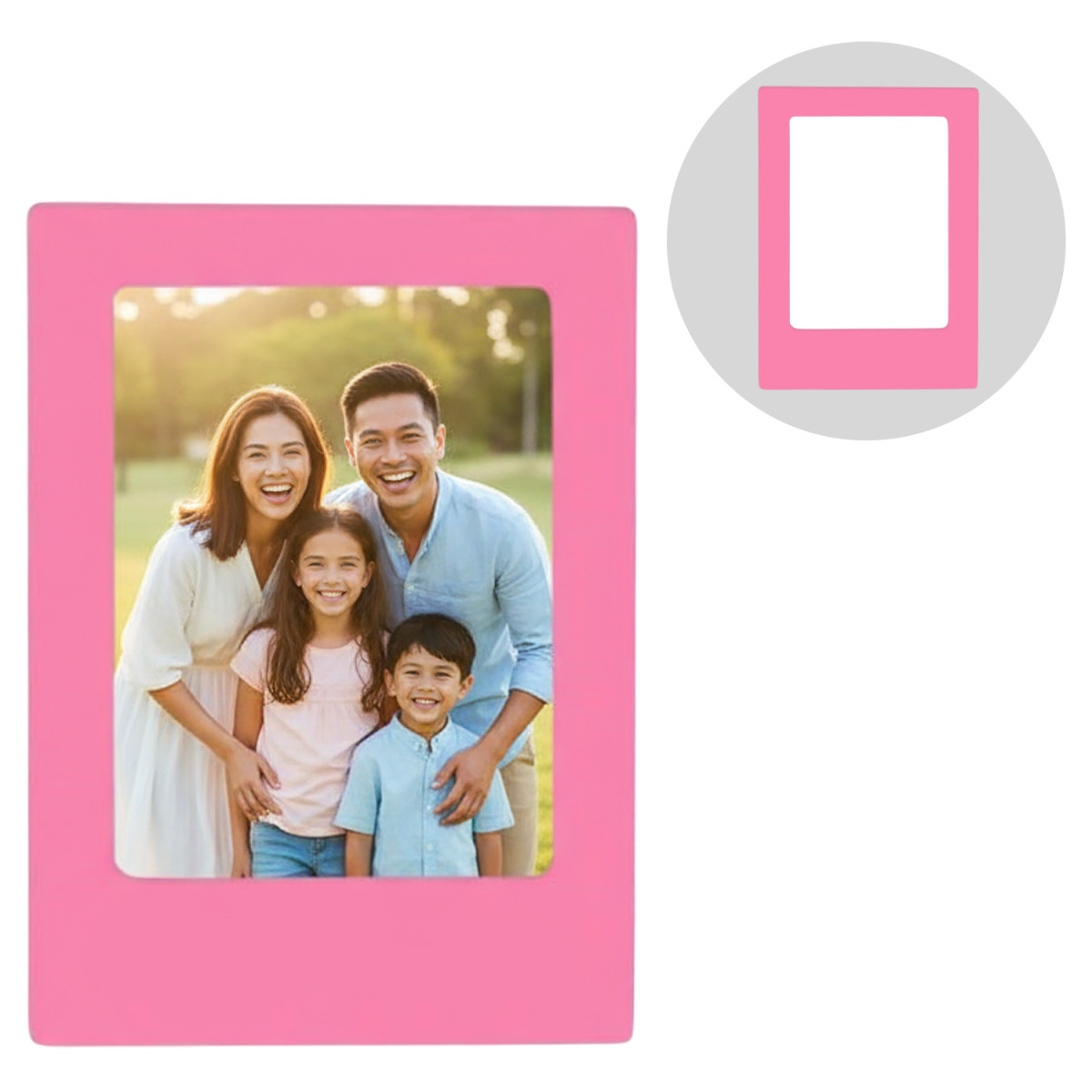 Рамка для моментальных фотографий Polaroid магнитная пластиковая розовая