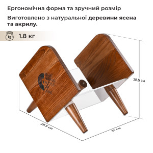 Подставка-органайзер для виниловых пластинок Teslyar из дерева и акрила