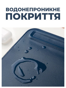 Коврик для компьютерной мышки большой водонепроницаемый с магнитным держателем 36,8х68,5 см Сине-желтый