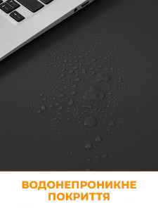 Большой игровой коврик для мышки компьютера водонепроницаемый ультратонкий 100х50 см из экокожи Коричневый