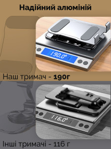 Держатель подставка на стол для телефона и планшета TESLYAR поворотный на 360° алюминиевый
