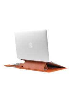 Чехол органайзер с подставкой для ноутбука MacBook 13"-14" трансформер водонепроницаемый Коричневый