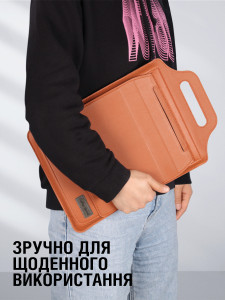 Чехол органайзер с подставкой для ноутбука MacBook 13"-14" трансформер водонепроницаемый Чорный