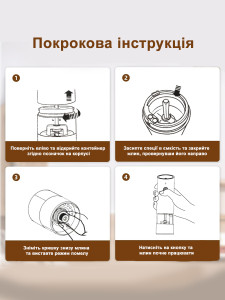 Электрическая мельница для специй под дерево с LED-подсветкой и 5 режимами помола с зарядкой и щеточкой