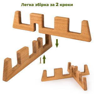 Подставка-держатель для кухонных досок Teslyar деревянная 35х27х8 см светлая