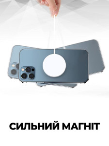 Беспроводное зарядное устройство MagSafe магнитное для телефона Apple iPhone Белый