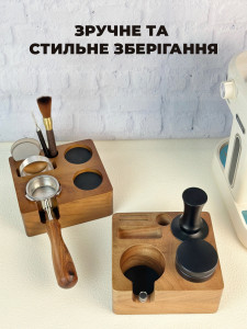 Подставка органайзер для темпера деревянная 17х15 см Светло-коричневая
