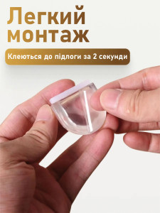 Напольная накладка против столкновений прозрачная Силиконовая на клеевой основе