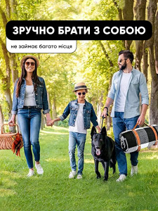 Коврик для пикника Yartes 200х200 см черный