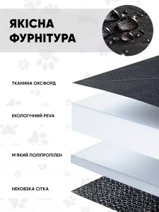 Уценка!* Чехол для собак в машину из грязезащитной ткани Оксфорд 147×137 см черный