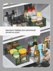 Органайзер для косметики и мелочей Yartes пластиковый 26,5x15,5x6 см прозрачный