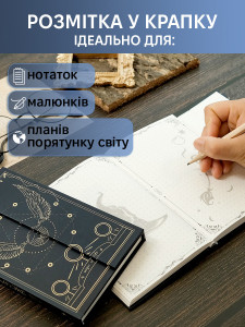 Блокнот Гарри Поттера Экокожа 16.8х11 см Темно-Синий