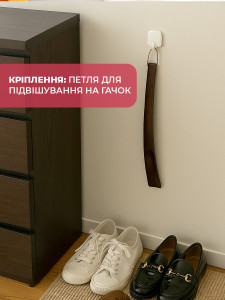 Ложка лопатка для обуви длинная Деревянная 38 см Венге