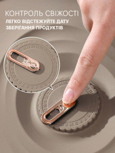 Контейнер трехуровневый для заморозки пельменей и вареников пластиковый 30.5х22.5х11.5 см бежевый