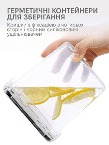 Контейнеры для хранения сыпучих продуктов и порошка набор 8 шт Пищевой пластик Прозрачно-белые