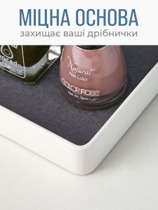 Подставка под украшения Прямоугольная Yartes из металла и дерева ‎28x22,5x12 см белая