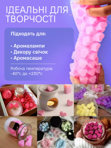 Силиконовая форма Маленькие Сердца для льда и шоколадных фигурок 10.8х18.2 см Розовая