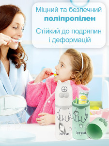 Футляр Котик дорожный для зубной щетки и пасты Полипропиленовый 20×5.5 см Белый