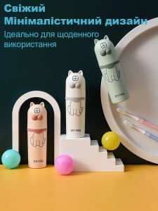 Футляр Котик дорожный для зубной щетки и пасты Полипропиленовый 20×5.5 см Белый