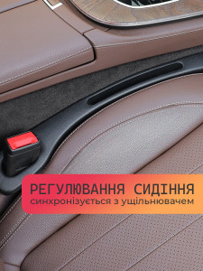 Органайзер заглушка в машину между сиденьями комплект 2 штуки пенополиуретан 41х6,6 см Черный