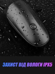 Передняя LED фара на велосипед с сигналом и USB зарядкой ABS-пластик 3.7х5.1х10.2 см Черная