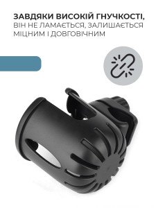 Держатель для бутылки на велосипед ABS-пластик/резина 10,5х9 см Черный