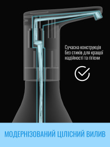 Помпа для воды электрическая для 8-10 бутылей пластиковая 12х13,5 см белая