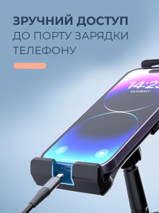 Держатель для телефона в подстаканник авто Раскладной из ABC-пластика черный