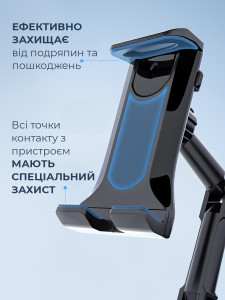 Держатель для телефона в подстаканник авто Раскладной из ABC-пластика черный