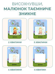Водяные карточки для детей развивающие Английский алфавит ламинированный картон 16х10,8 см Разноцветные