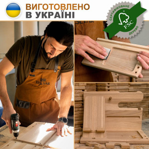 Подставка органайзер Teslyar для телефона с ящиком и отверстием для зарядки (черная)