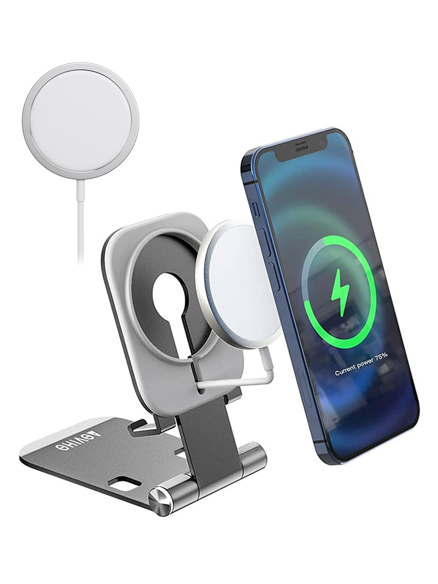 Металлическая подставка для телефона с беспроводной зарядкой MagSafe