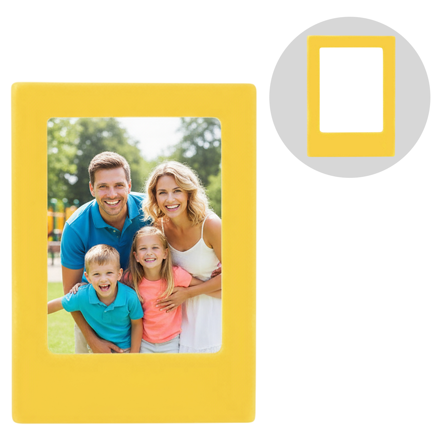 Рамка для моментальных фотографий Polaroid магнитная пластиковая желтая