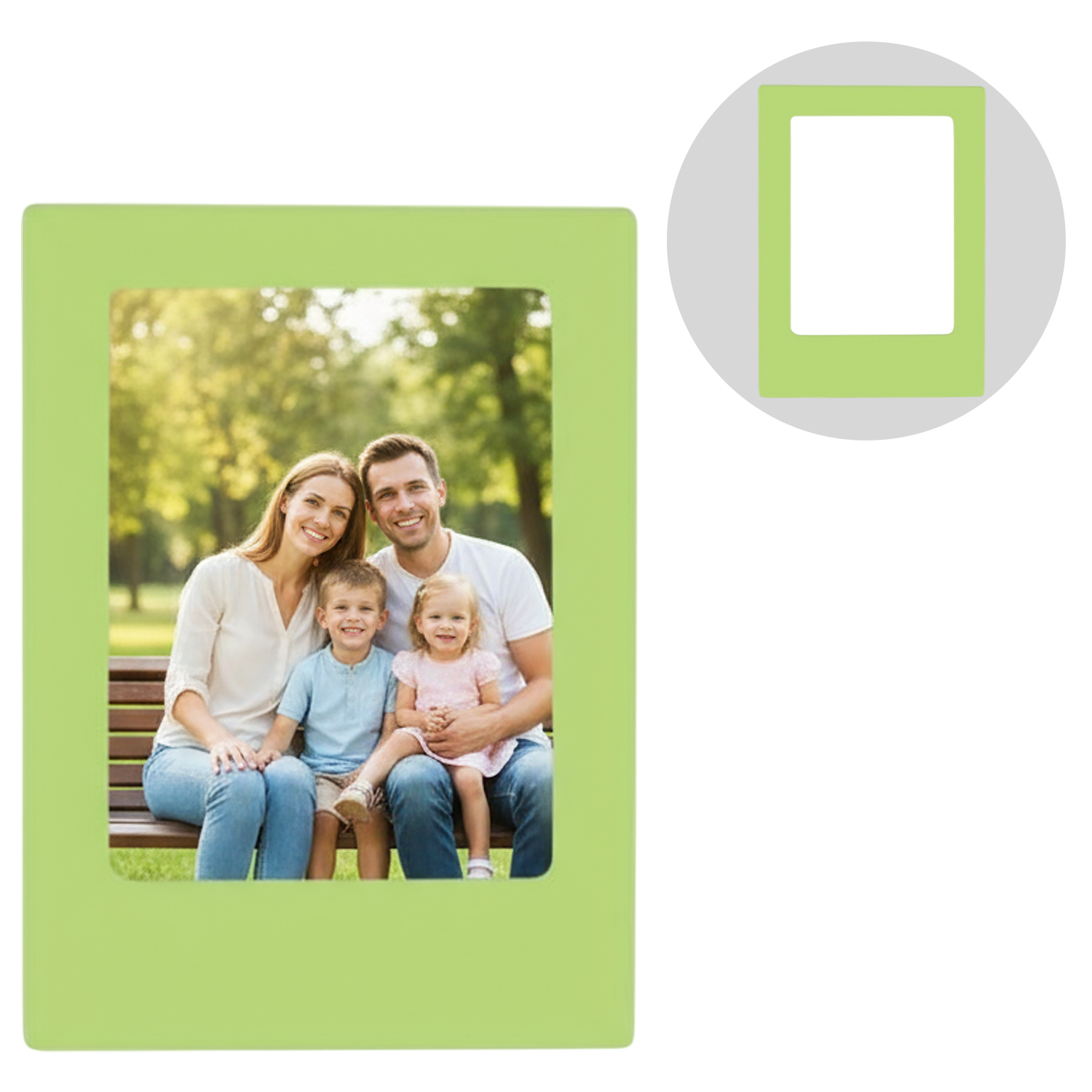 Рамка для моментальных фотографий Polaroid магнитная пластиковая салатовая